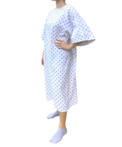 Wholesale White Twill Hospital Gown - Unisex - 100712*