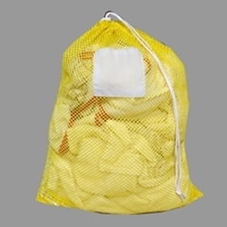 Yellow Mesh Net Draw String Laundry Bags 18" x 24"