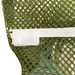Closeup of Velcro Flap on Zipper on Army Green Mesh laundry Bag
