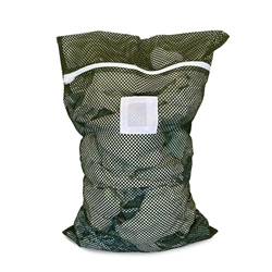 Zipper Army Green Mesh Net Laundry Bags 24" x 36"