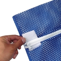 Zipper Blue Mesh Net Laundry Bags 18" x 24"