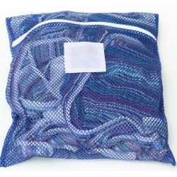 Zipper Blue Mesh Net Laundry Bags 18" x 24"