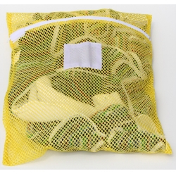 Zipper Yellow Mesh Net Laundry Bags 18" x 24"