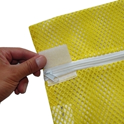 Zipper Yellow Mesh Net Laundry Bags 24" x 36"
