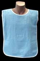 Adult Bib Blue Various Neck Closures (Per Dozen)