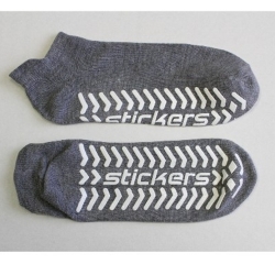 Trampoline Socks Large-Grey gripper socks,xl non slip socks,non slip socks,trampoline socks,gym sock,non skid socks
