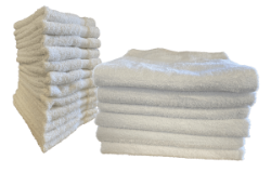 Closeup of Standard Premium Cotton White Towel