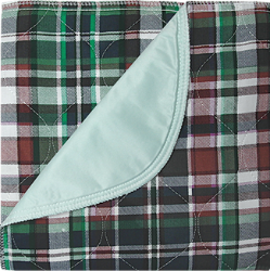 Highland Blue Plaid Underpad Made in the USA