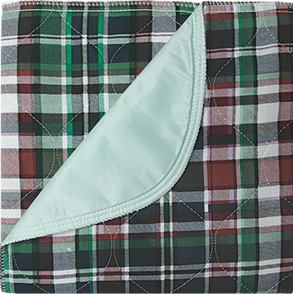 Highland Blue Plaid Underpad Made in the USA
