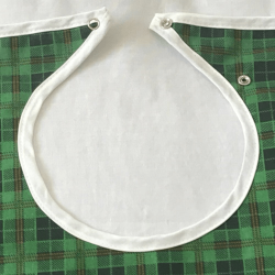 18" x 35" Adult Bib Green Checkered Waterproof Back(each)