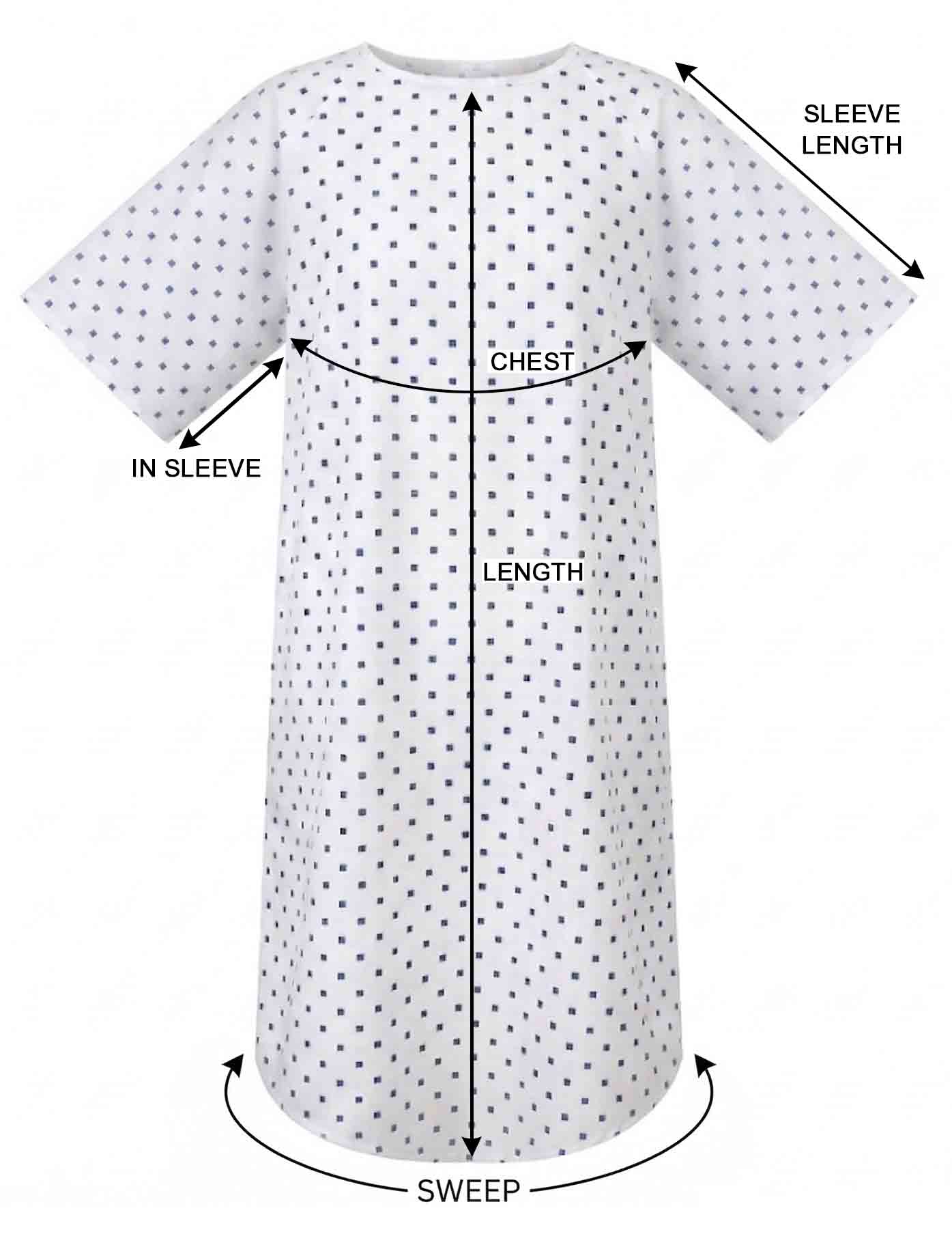 Patient Gown Measuring Guide