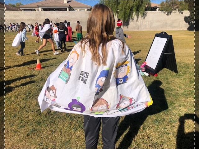 Pillowcase crafting with Elementary School students