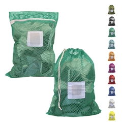 Small Mesh Laundry Bag 18"x24"- Custom Printing Available - Drawstring or Zipper 