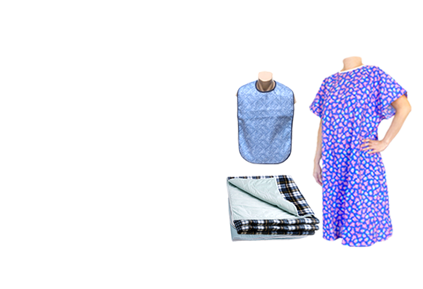 Elderly man in hospital gown